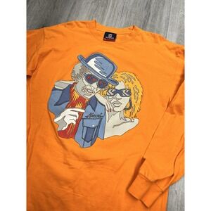 Vintage Y2K 90s Karl Kani Jeans Orange Long Sleeve Hip Hop T Shirt Size XL